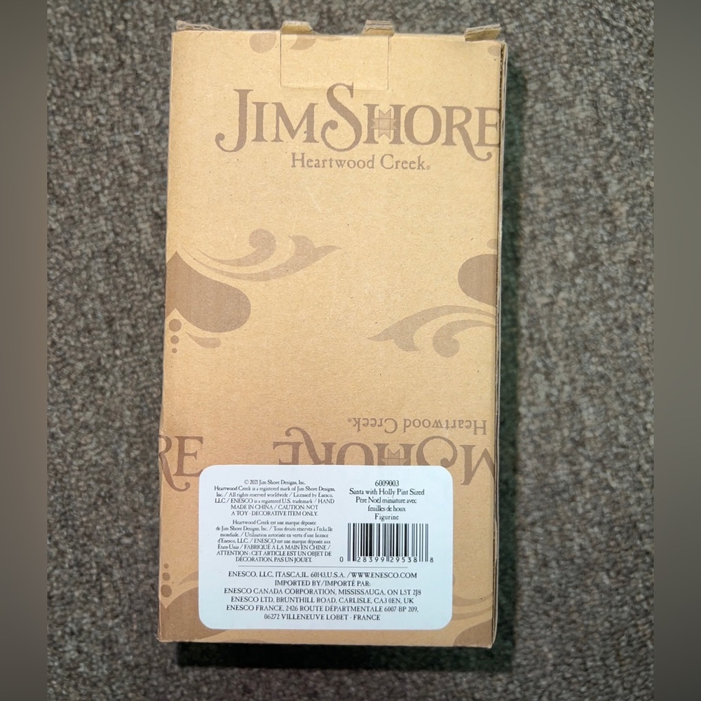 Jim Shore Heartwood Creek Holly Santa Claus Pint Sized Figurine New - Picture 5 of 5